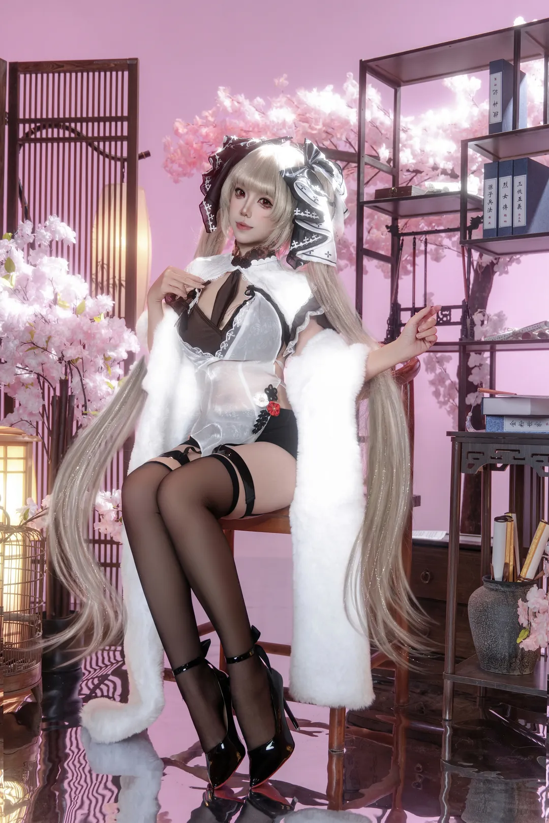 二次元, 碧蓝航线, 可畏cos, 黑丝, 旗袍cosplay - 第7张