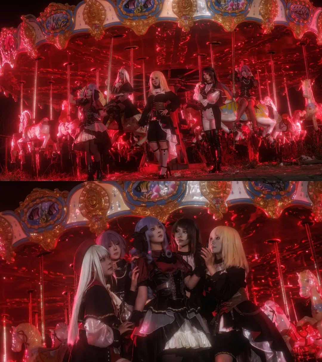 Ave Mujica, 三角初华cos, 哥特风cosplay, BanG Dream!, 夜间摄影 - 第1张
