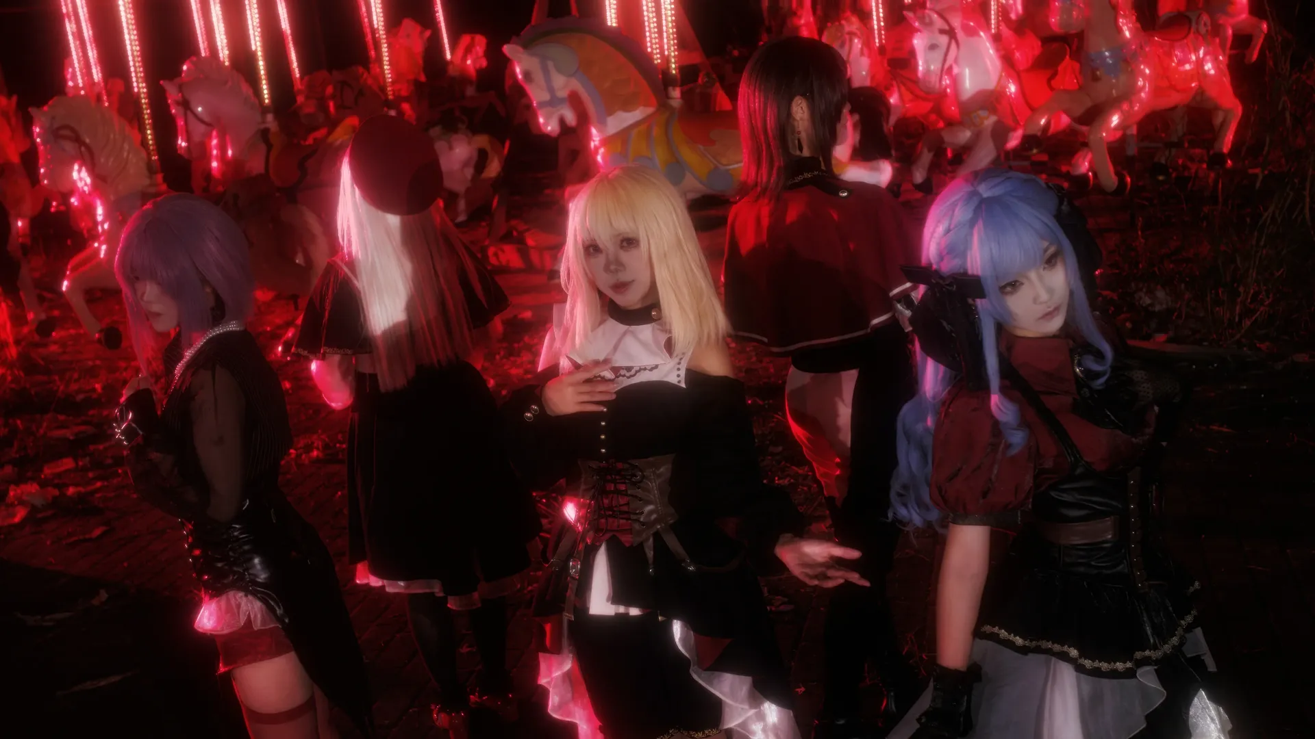 Ave Mujica, 三角初华cos, 哥特风cosplay, BanG Dream!, 夜间摄影 - 第7张