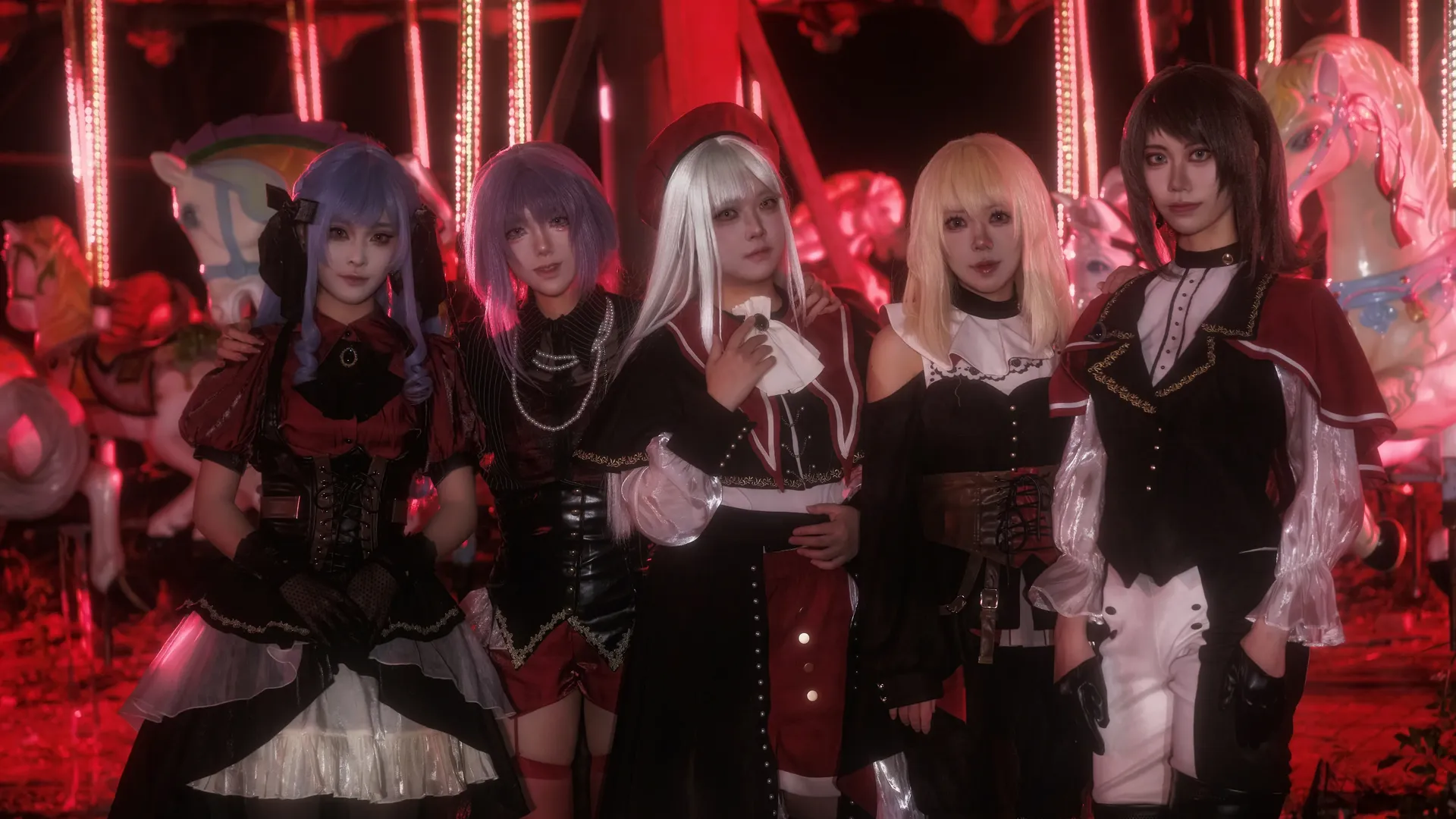 Ave Mujica, 三角初华cos, 哥特风cosplay, BanG Dream!, 夜间摄影 - 第8张