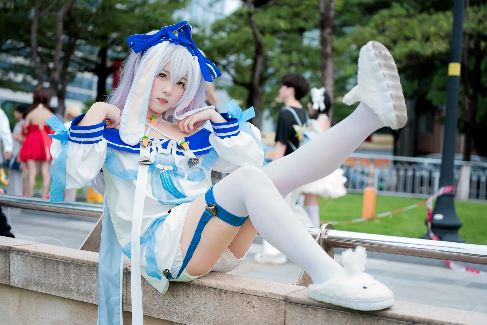 碧蓝航线, 萤火虫漫展, 拉菲cos, 二次元cosplay, 白丝腿环 - 第1张