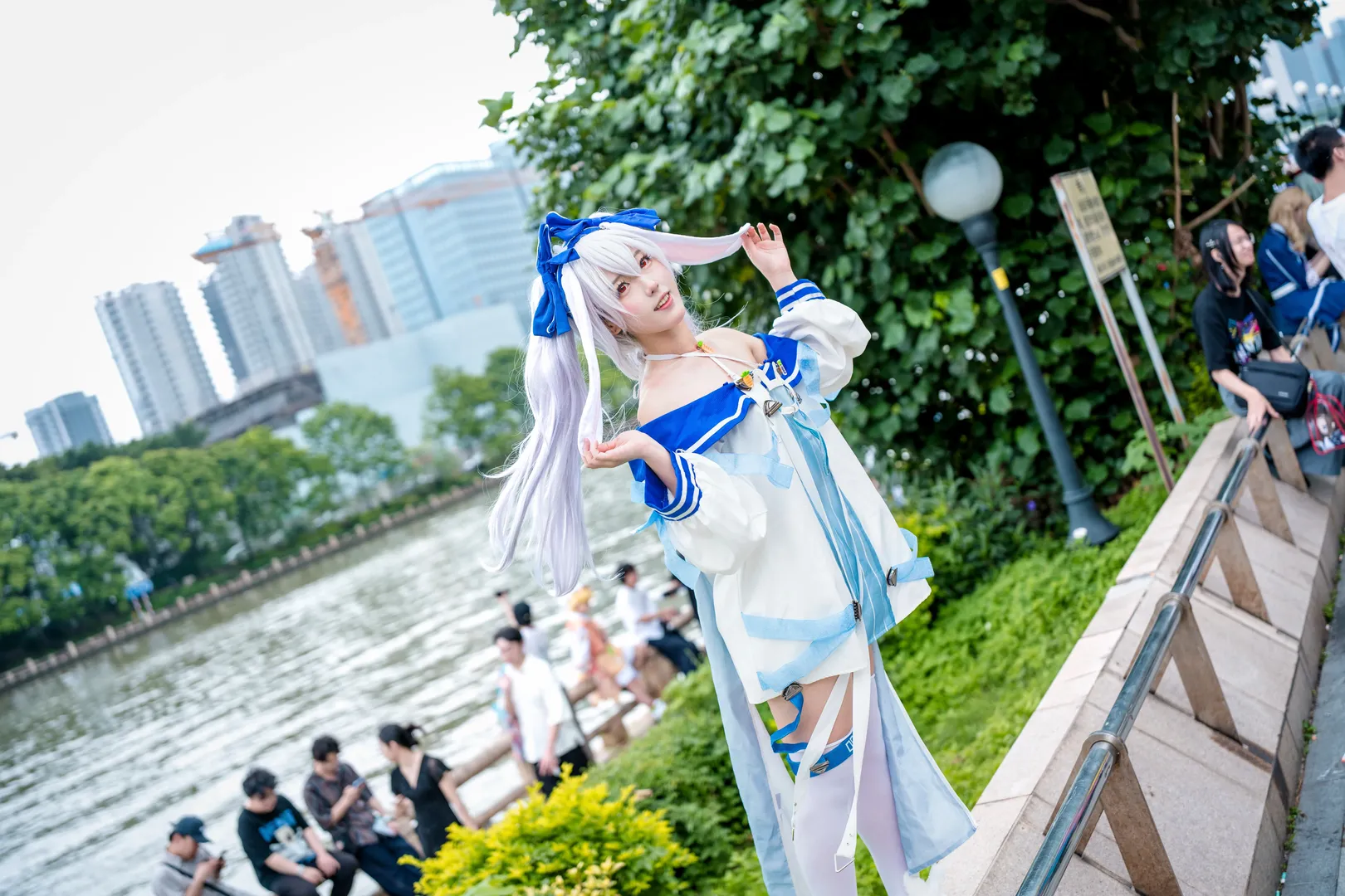 碧蓝航线, 萤火虫漫展, 拉菲cos, 二次元cosplay, 白丝腿环 - 第4张
