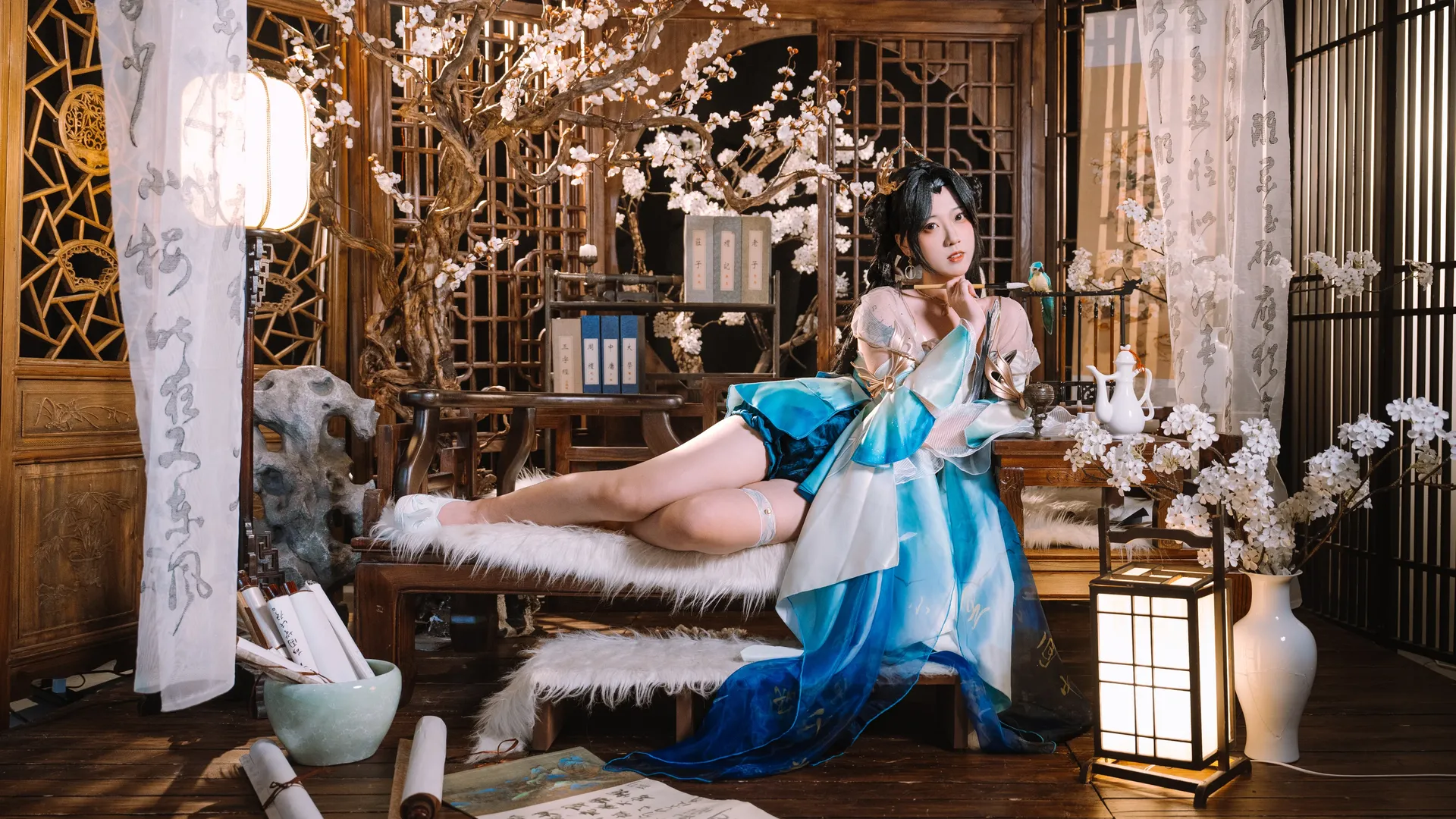 永劫无间, 蓝梦cos, 国风cosplay, 古风少女, 仙侠摄影 - 第1张