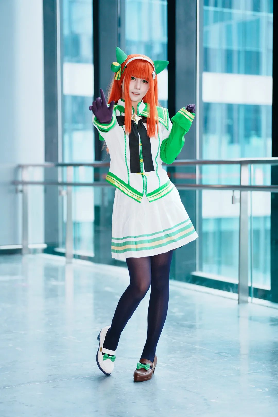 二次元, 黒ストッキング, コスプレ会場写真, ウマ娘 プリティーダービー, サイレンススズカ コスプレ - 4枚目