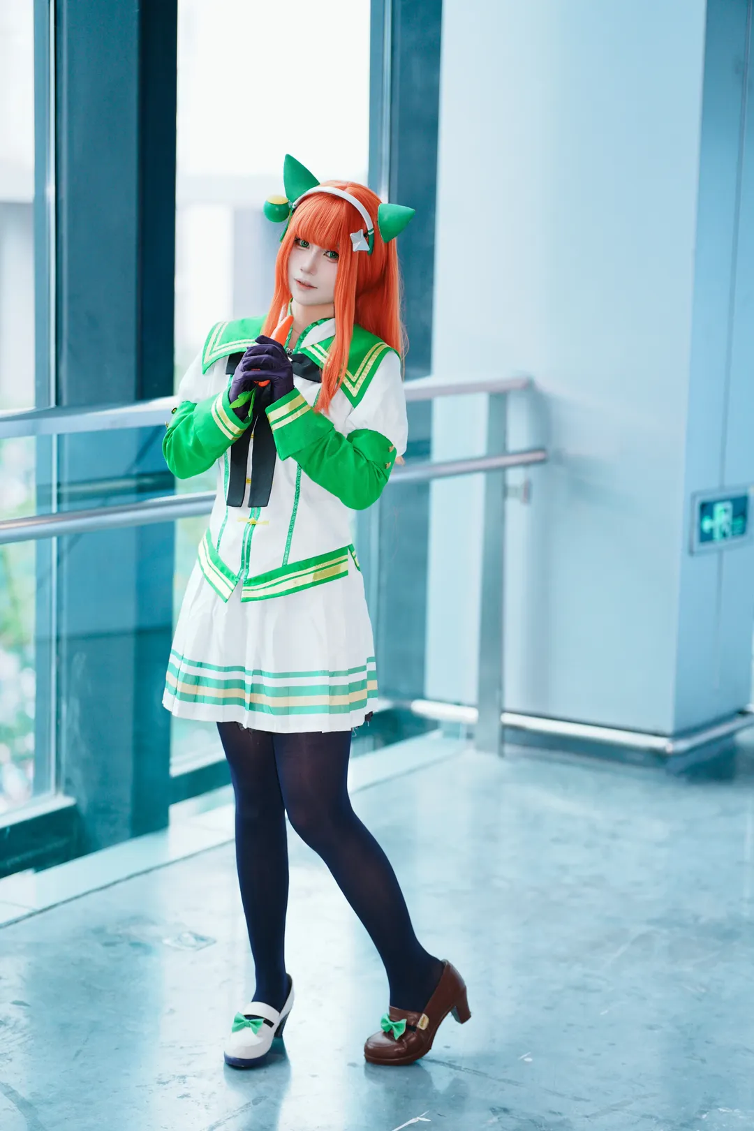 二次元, 黒ストッキング, コスプレ会場写真, ウマ娘 プリティーダービー, サイレンススズカ コスプレ - 5枚目