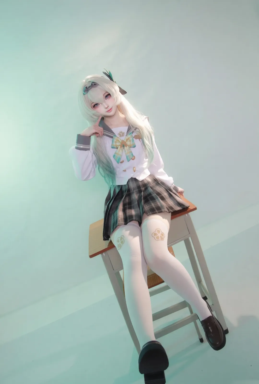 崩坏星穹铁道, 流萤cos, JK制服, 流萤春日手信, cosplay分享 - 第1张