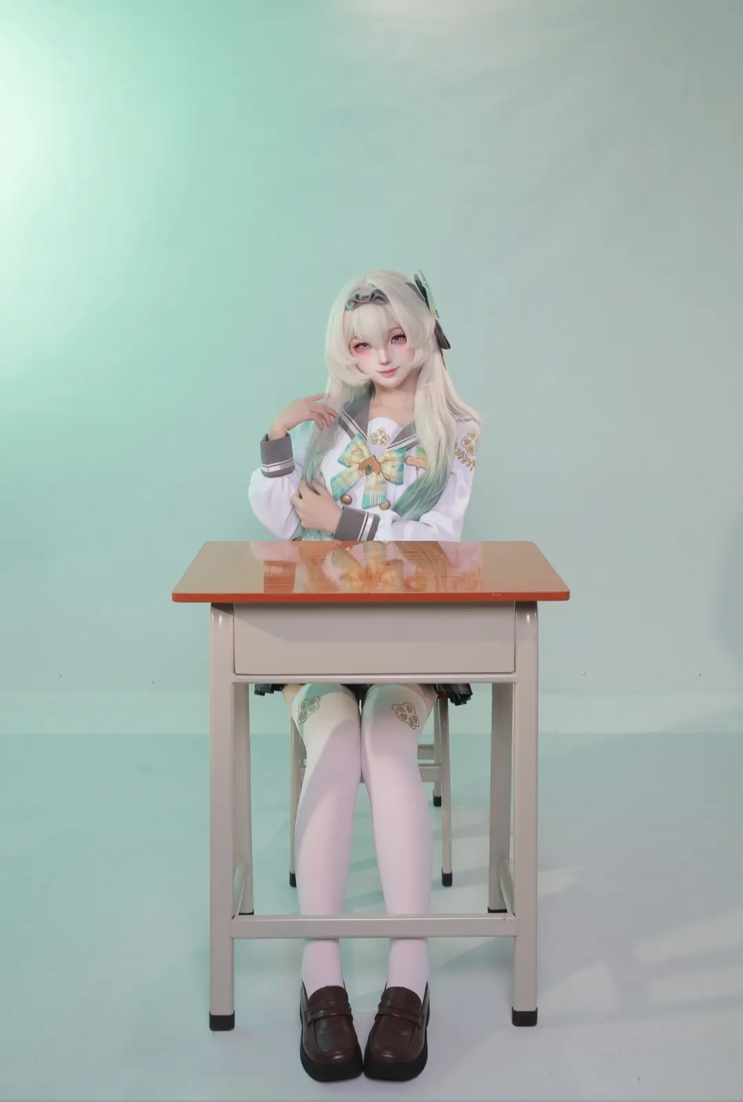 崩坏星穹铁道, 流萤cos, JK制服, cosplay分享, 春日校园 - 第3张