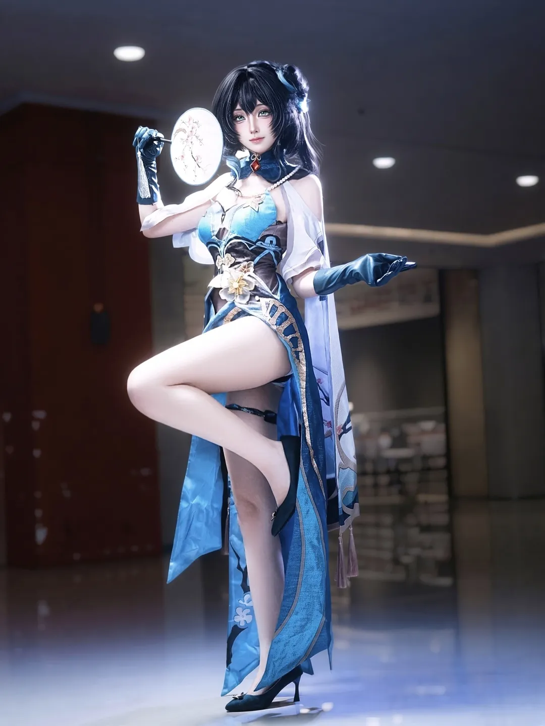 Anime-style photography, Convention photo, Honkai: Star Rail, Ruan Mei cosplay, Traditional Chinese style cosplay