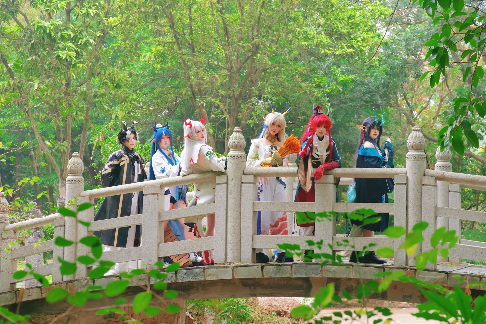 アークナイツ, コスプレ撮影, シーの家族 コスプレ, 庭園の外観, 中国風チームビルディング - 2枚目