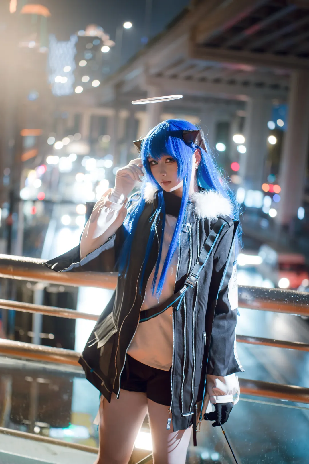 cosplay, 明日方舟, 二次元cos, 夜景摄影, 莫斯提马cos - 第1张