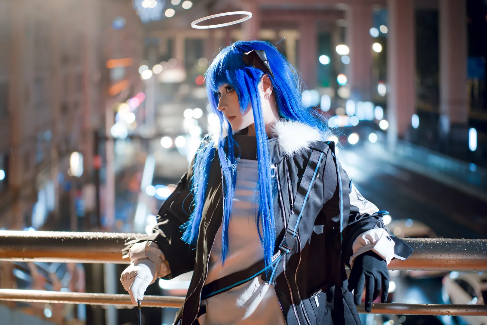cosplay, 明日方舟, 二次元cos, 夜景摄影, 莫斯提马cos - 第3张