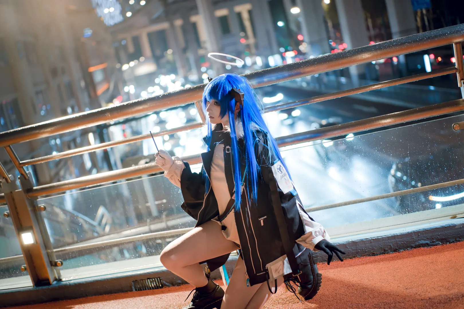 cosplay, 明日方舟, 二次元cos, 夜景摄影, 莫斯提马cos