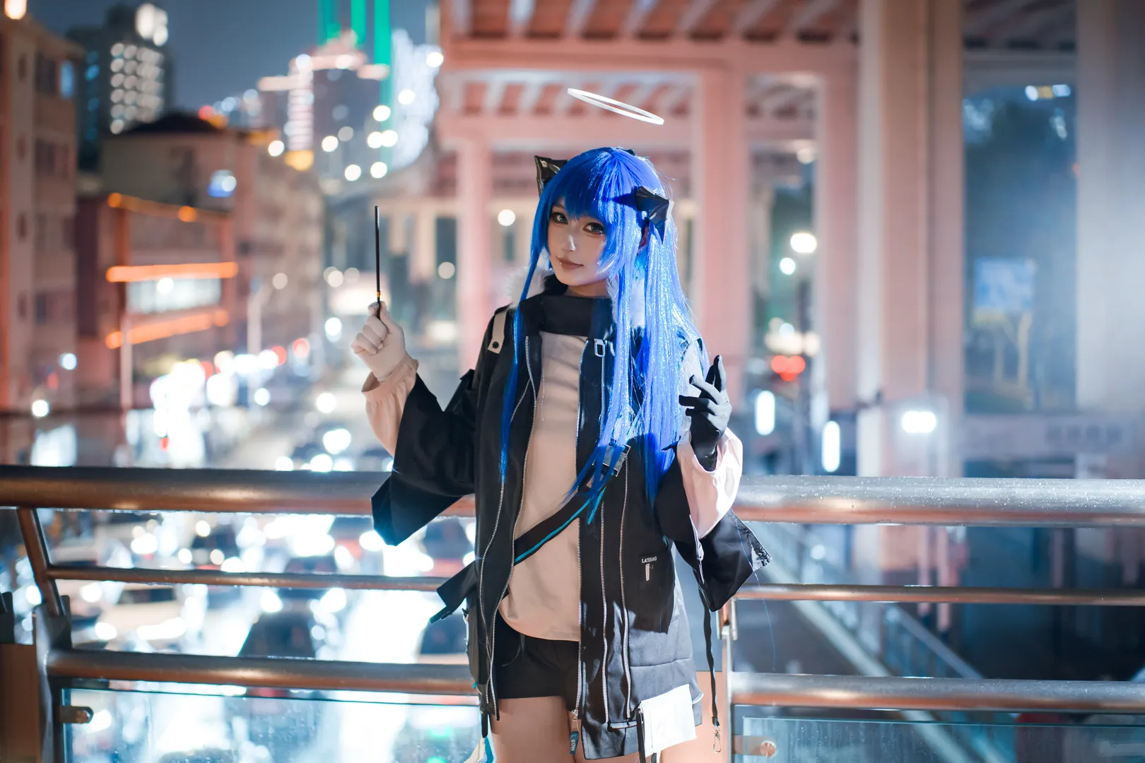cosplay, 明日方舟, 二次元cos, 夜景摄影, 莫斯提马cos - 第5张