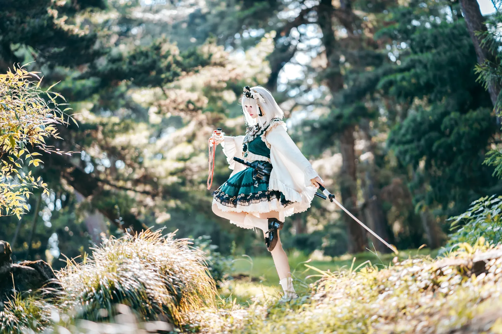 东方project, 魂魄妖梦cos, 白丝, 和风洛丽塔, 幽人の庭师 - 第7张
