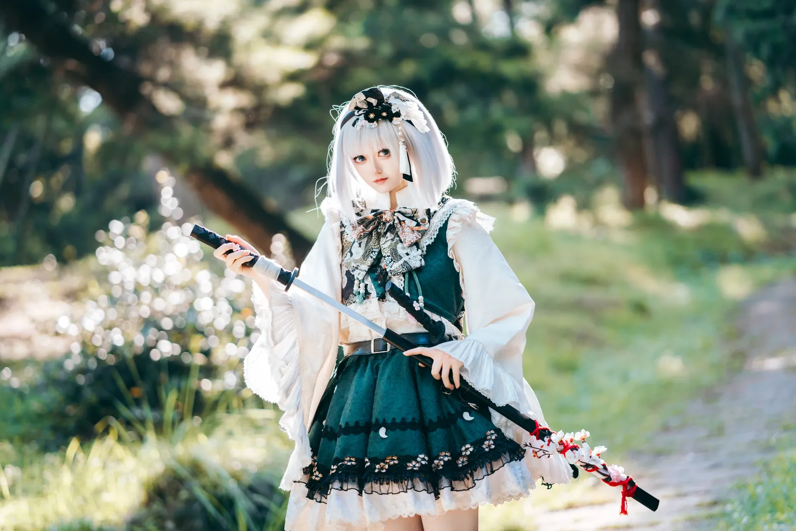东方project, 魂魄妖梦cos, 白丝, 和风洛丽塔, 幽人の庭师 - 第8张
