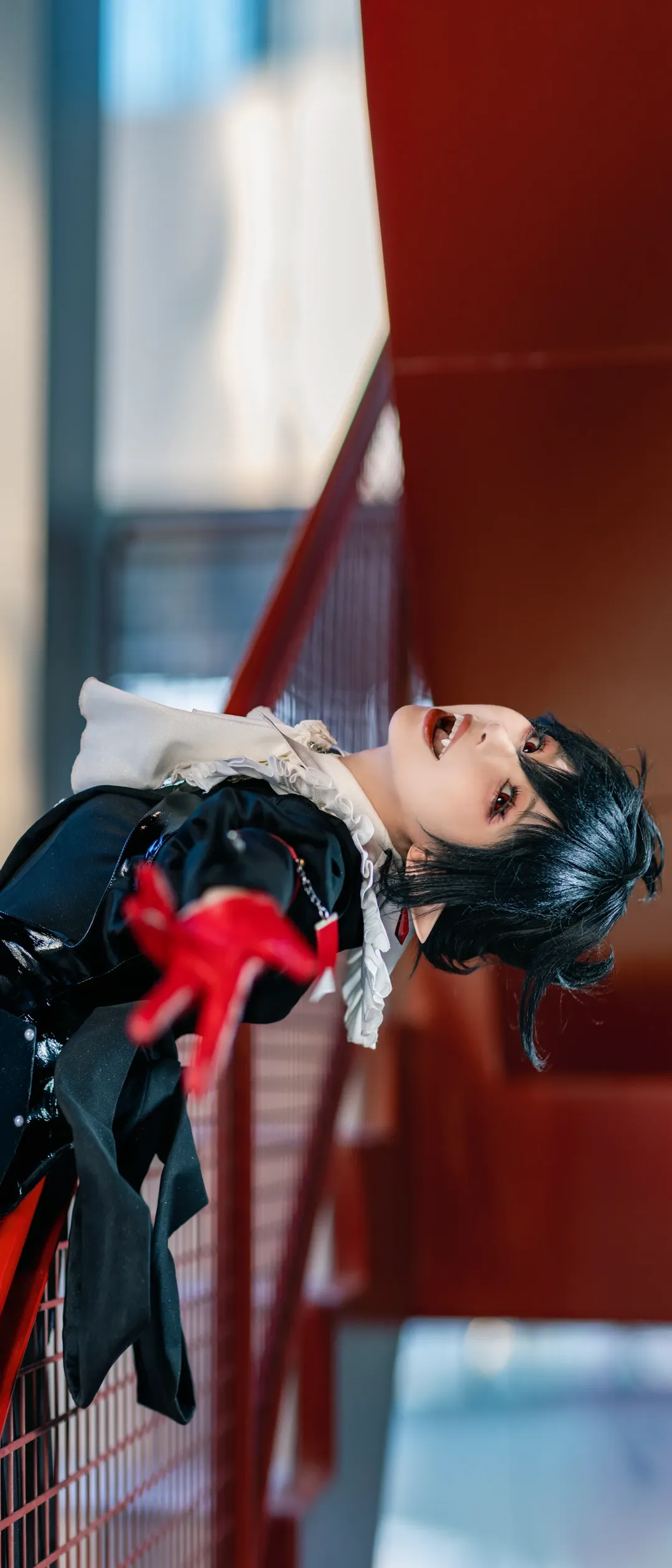 二次元撮影, ロケーション撮影, 赤髪スタイル, 杭州コスプレ撮影依頼, ライダース風コスプレ - 7枚目
