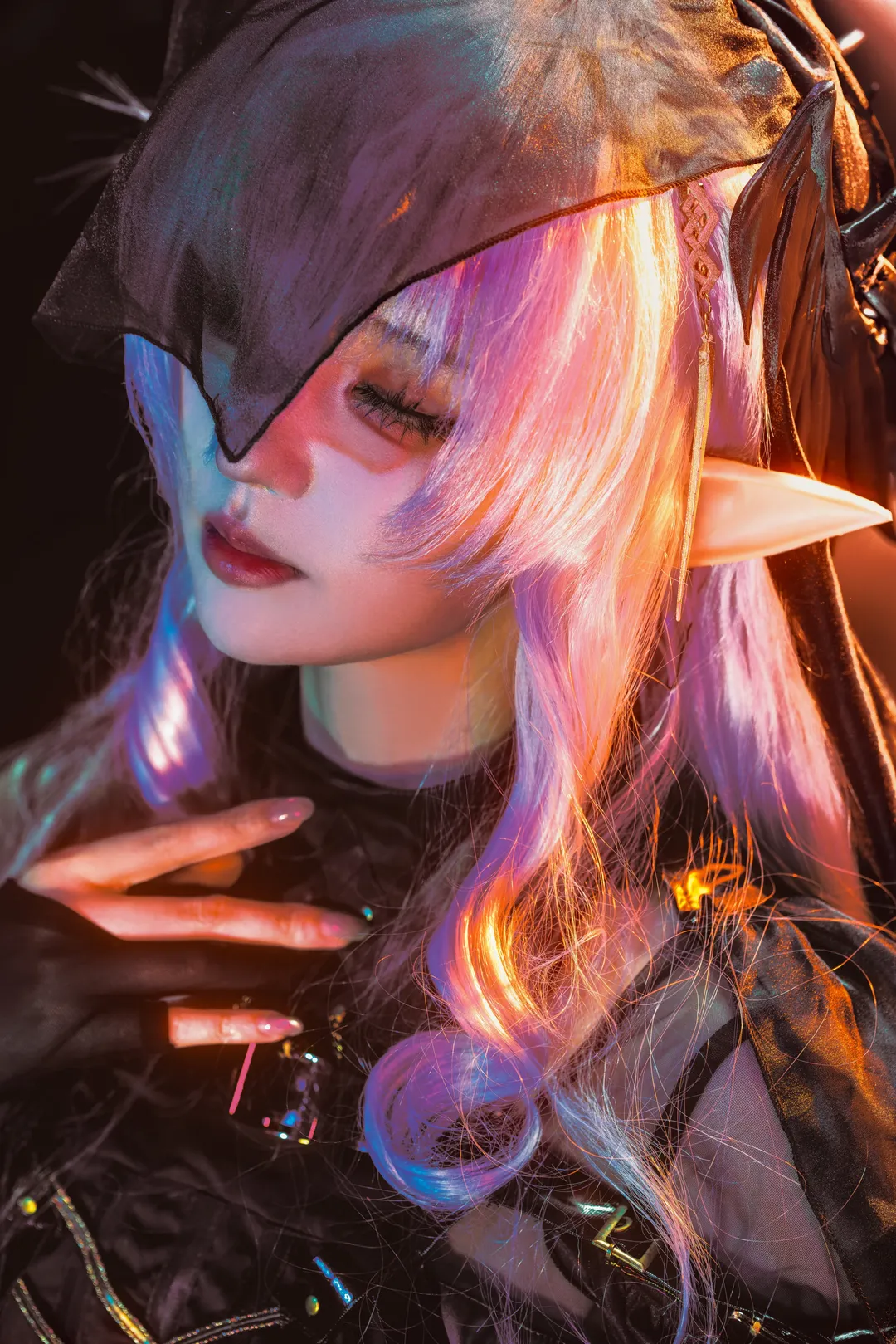 cosplay, 明日方舟, 黑丝, 暗黑风, 菈玛莲cos - 第1张