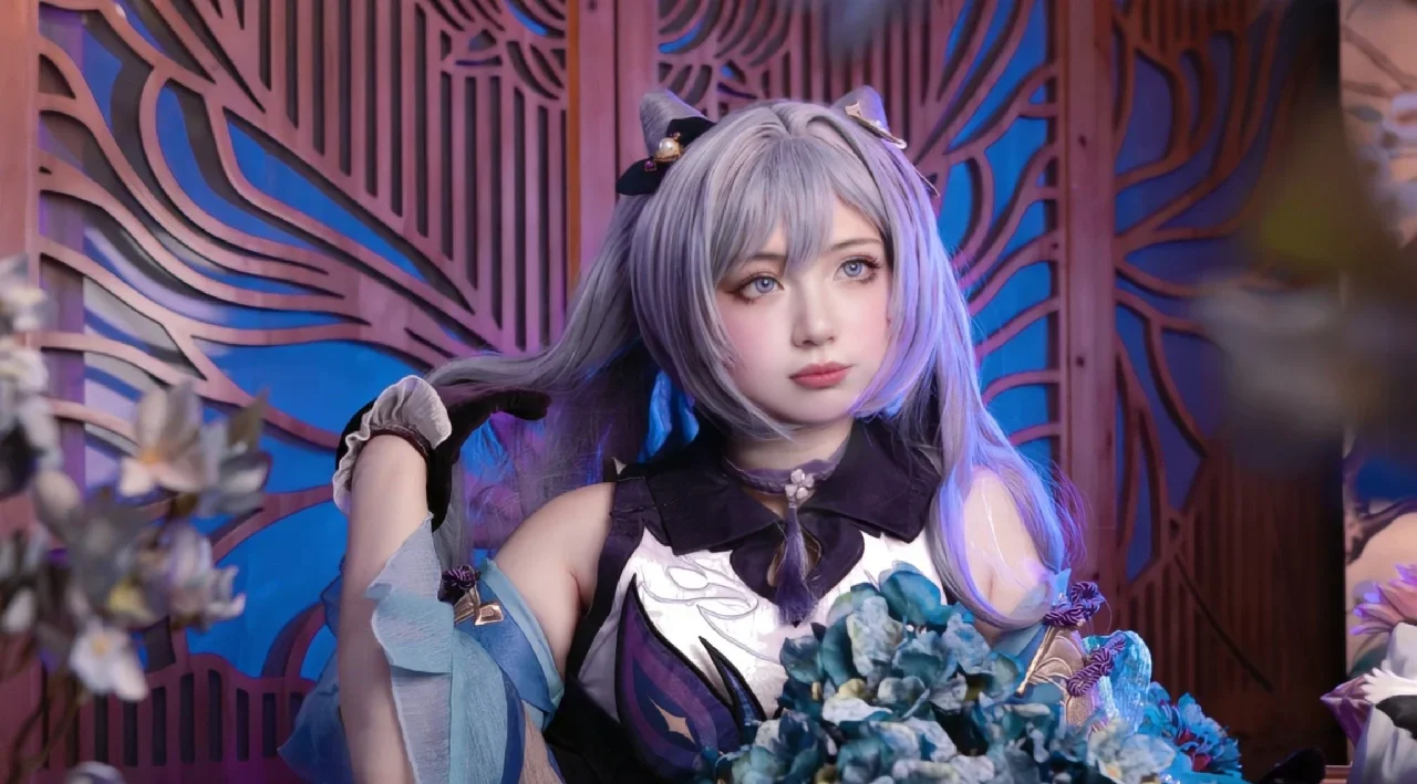 原神, cosplay, 刻晴cos, 实景棚拍, 丝袜穿搭 - 第2张