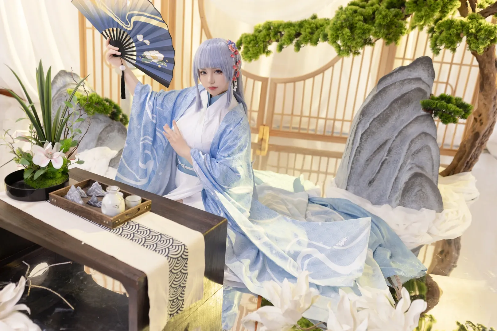 二次元, 原神, Cosplay摄影, 和风摄影, 神里绫华cos - 第1张