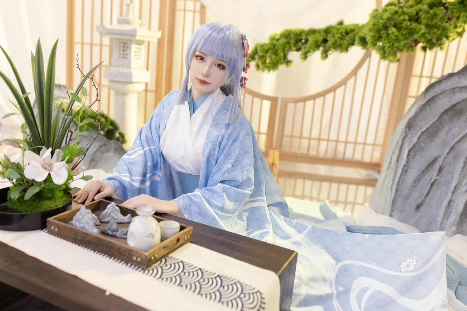 二次元, 原神, Cosplay摄影, 和风摄影, 神里绫华cos - 第5张