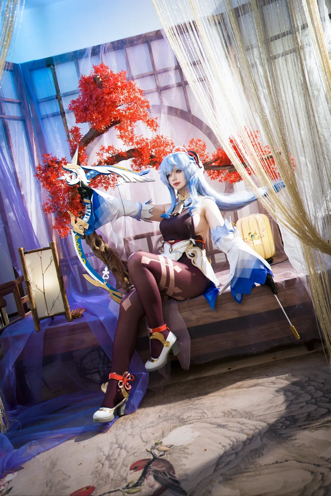 原神, 甘雨cos, 二次元摄影, 古风cosplay, 连裤袜 - 第1张