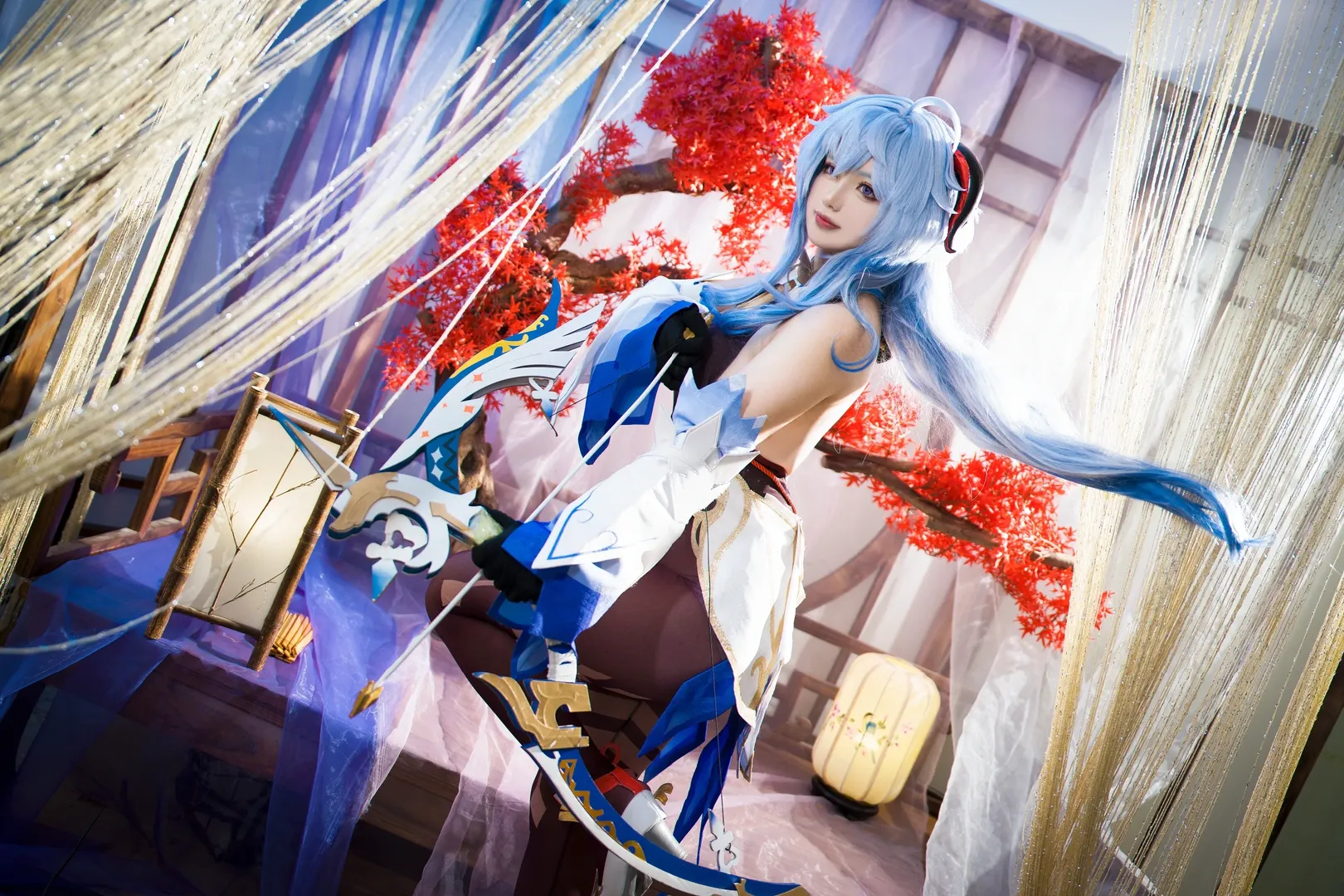 原神, 甘雨cos, 二次元摄影, 古风cosplay, 连裤袜 - 第3张
