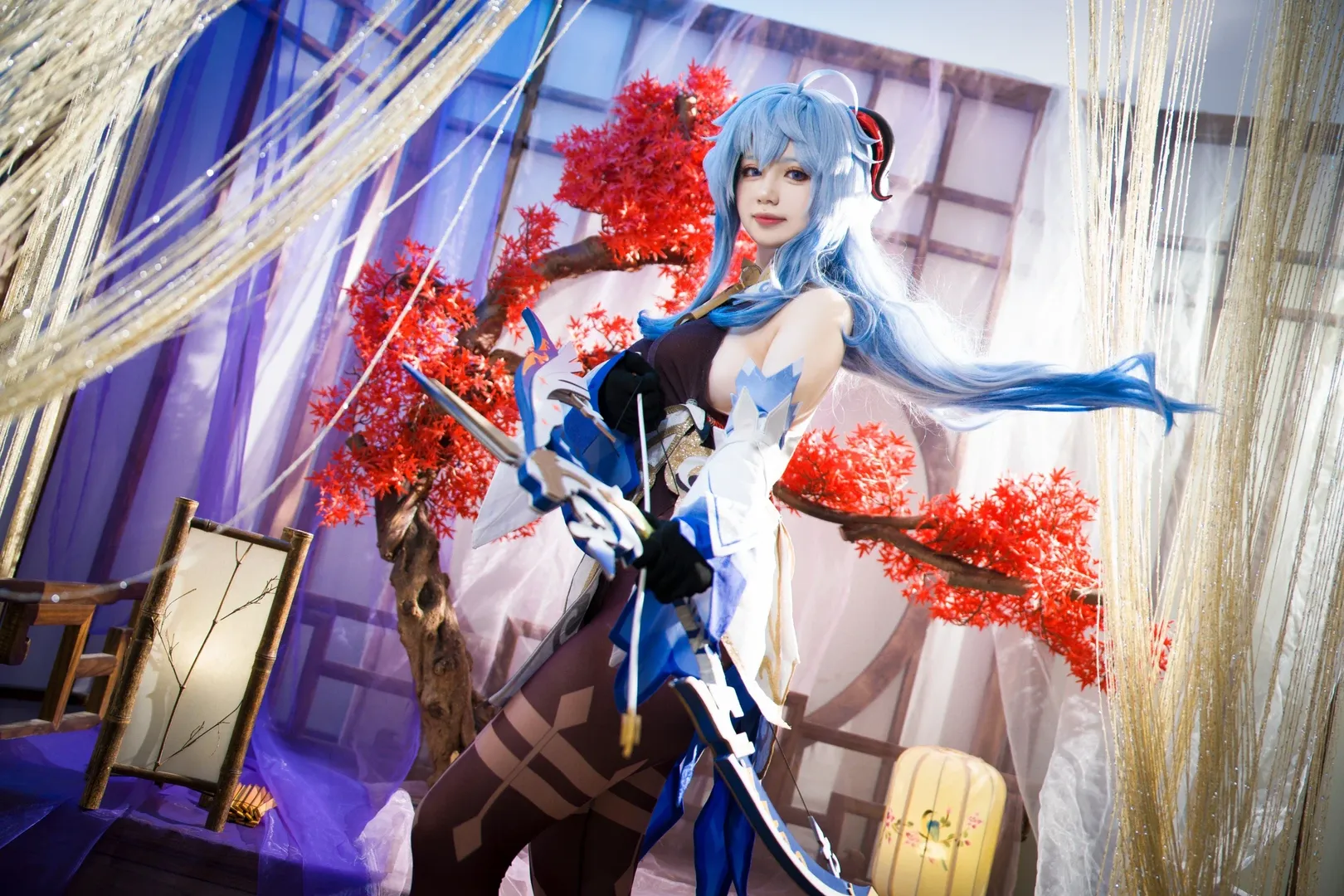 原神, 甘雨cos, 二次元摄影, 古风cosplay, 连裤袜 - 第4张