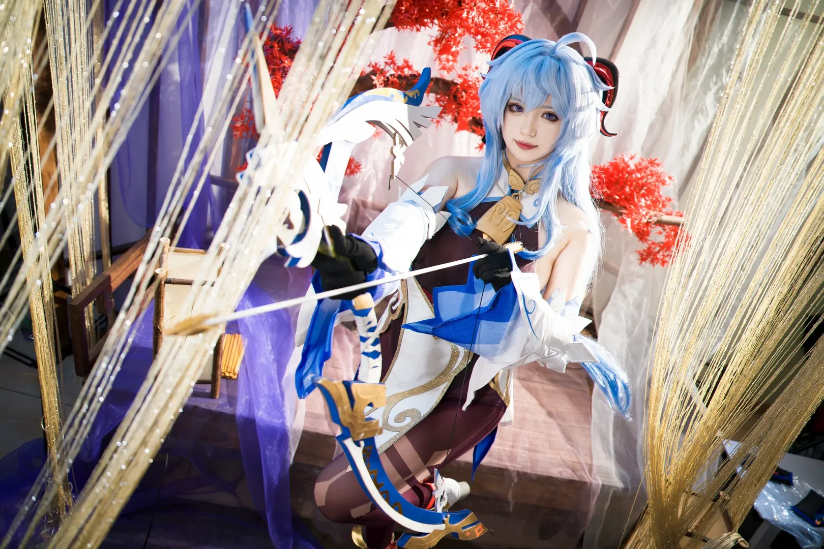原神, 甘雨cos, 二次元摄影, 古风cosplay, 连裤袜 - 第7张