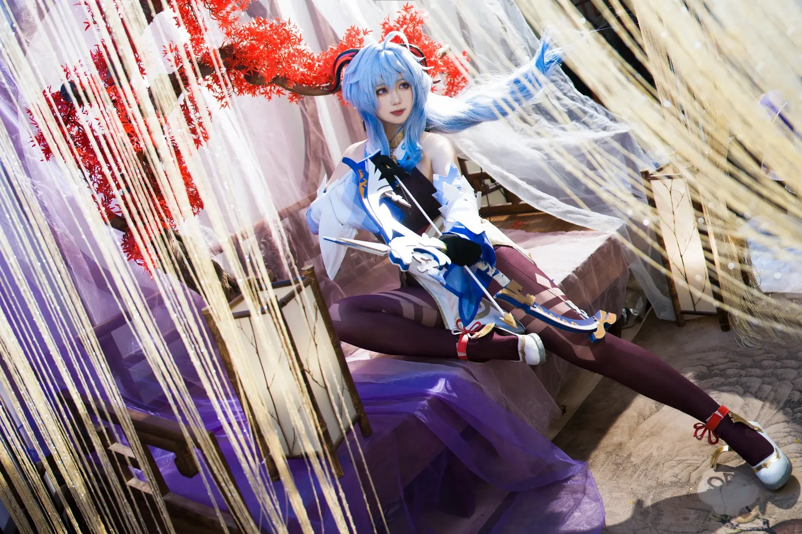 原神, 甘雨cos, 二次元摄影, 古风cosplay, 连裤袜 - 第9张