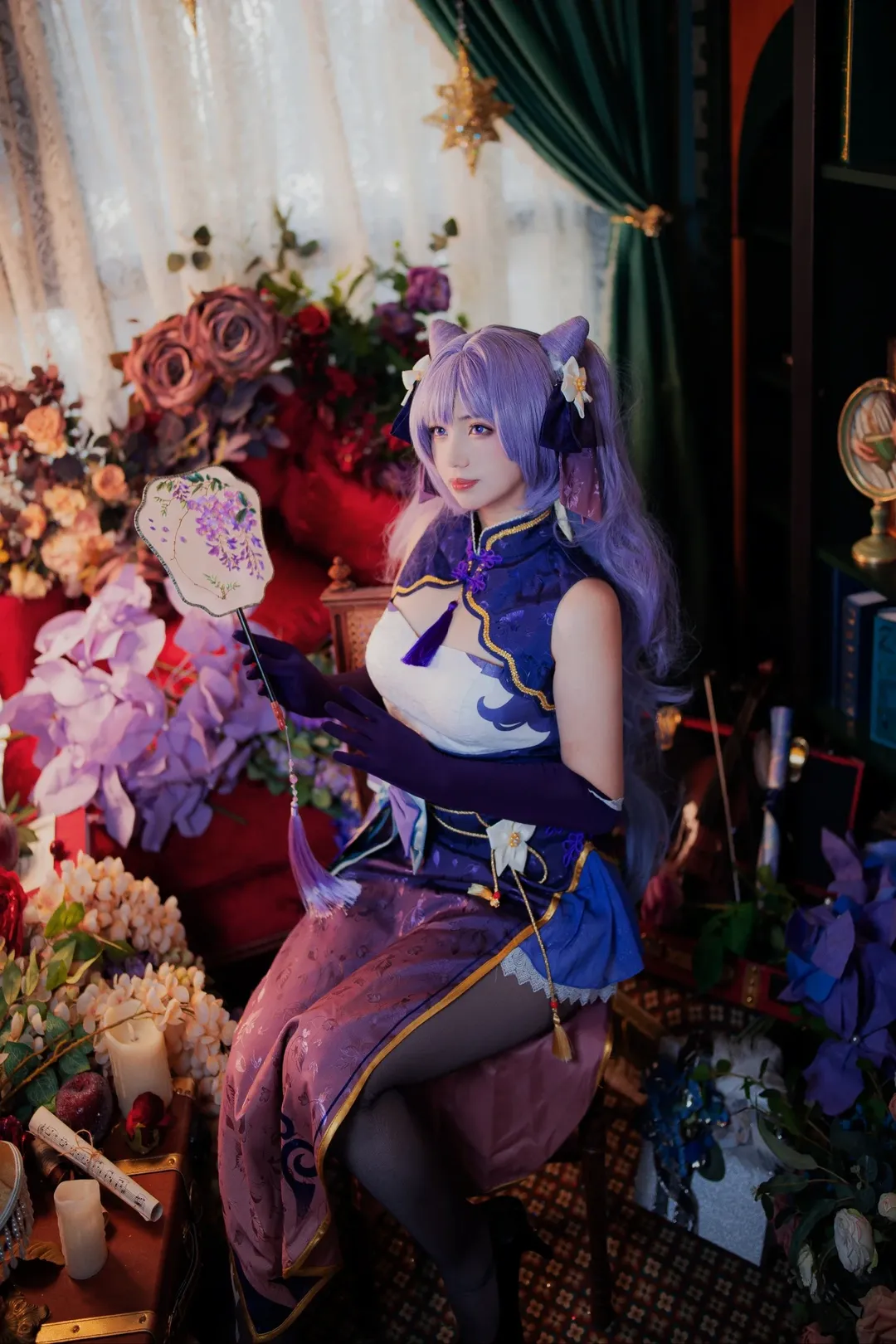 原神, 刻晴コスプレ, 黒タイツ コーデ, 原神コスプレ, スタジオポートレート - 5枚目