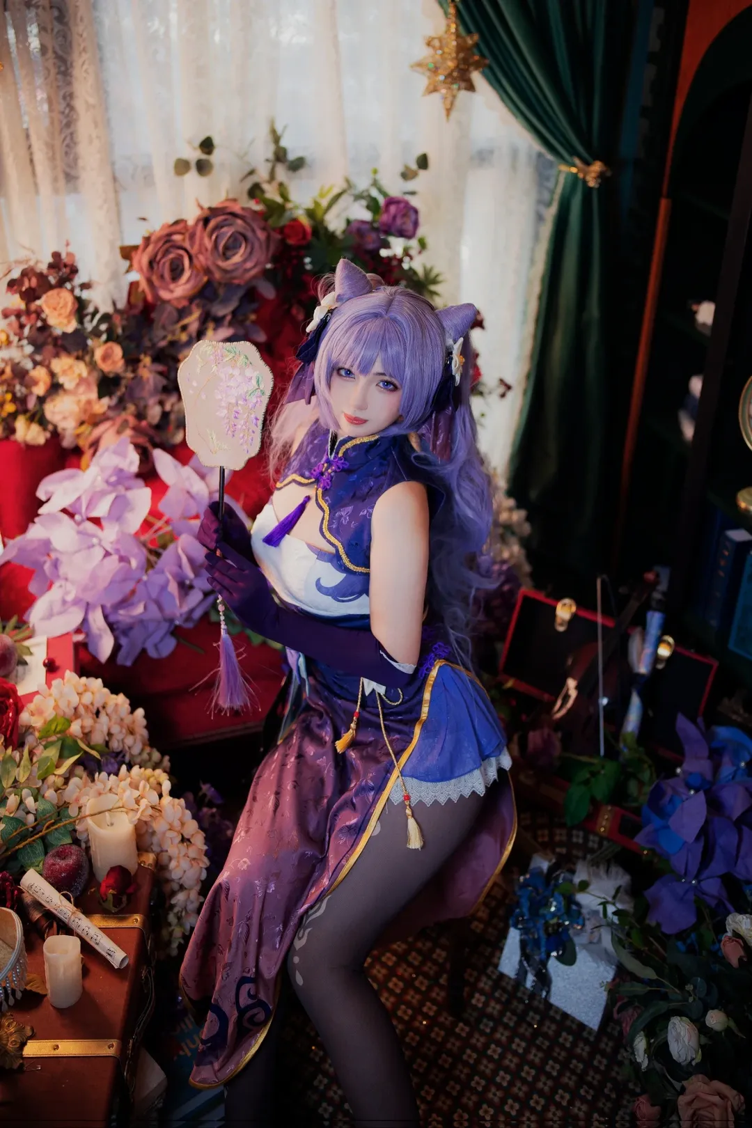 原神, 刻晴コスプレ, 黒タイツ コーデ, 原神コスプレ, スタジオポートレート - 7枚目