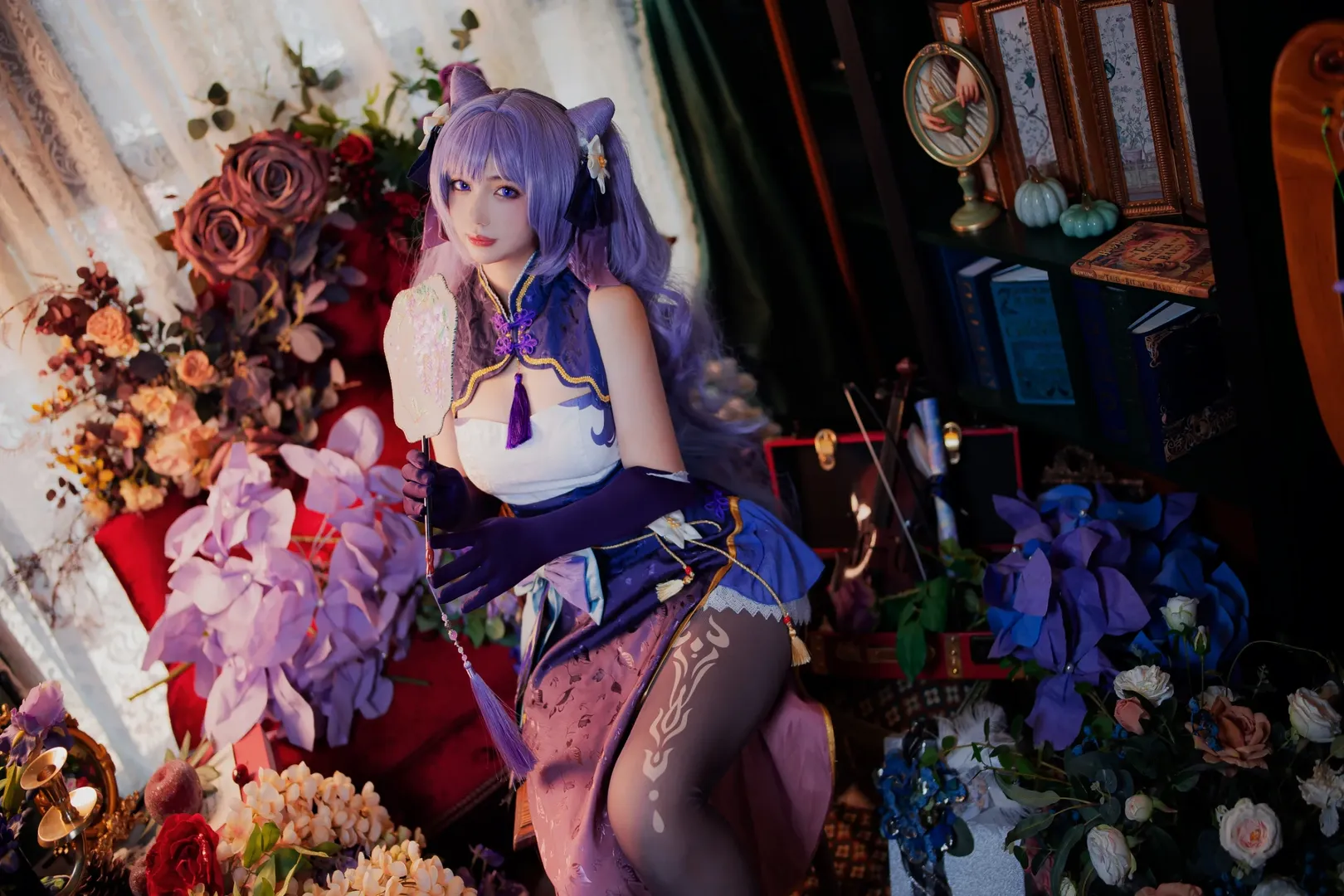 原神, 刻晴コスプレ, 黒タイツ コーデ, 原神コスプレ, スタジオポートレート - 9枚目