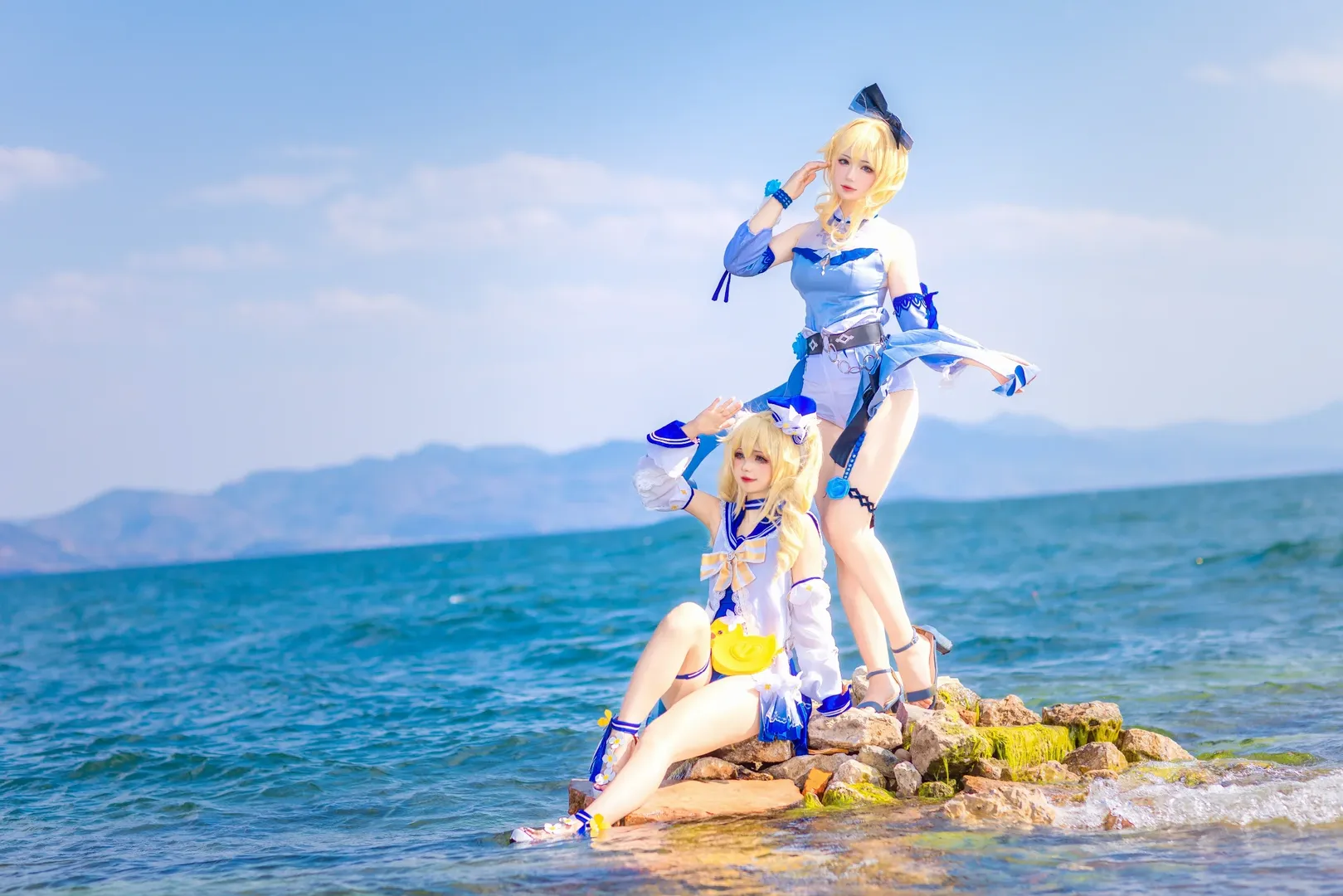 原神, 芭芭拉cos, 外景摄影, 夏日泳装, 琴cos - 第4张