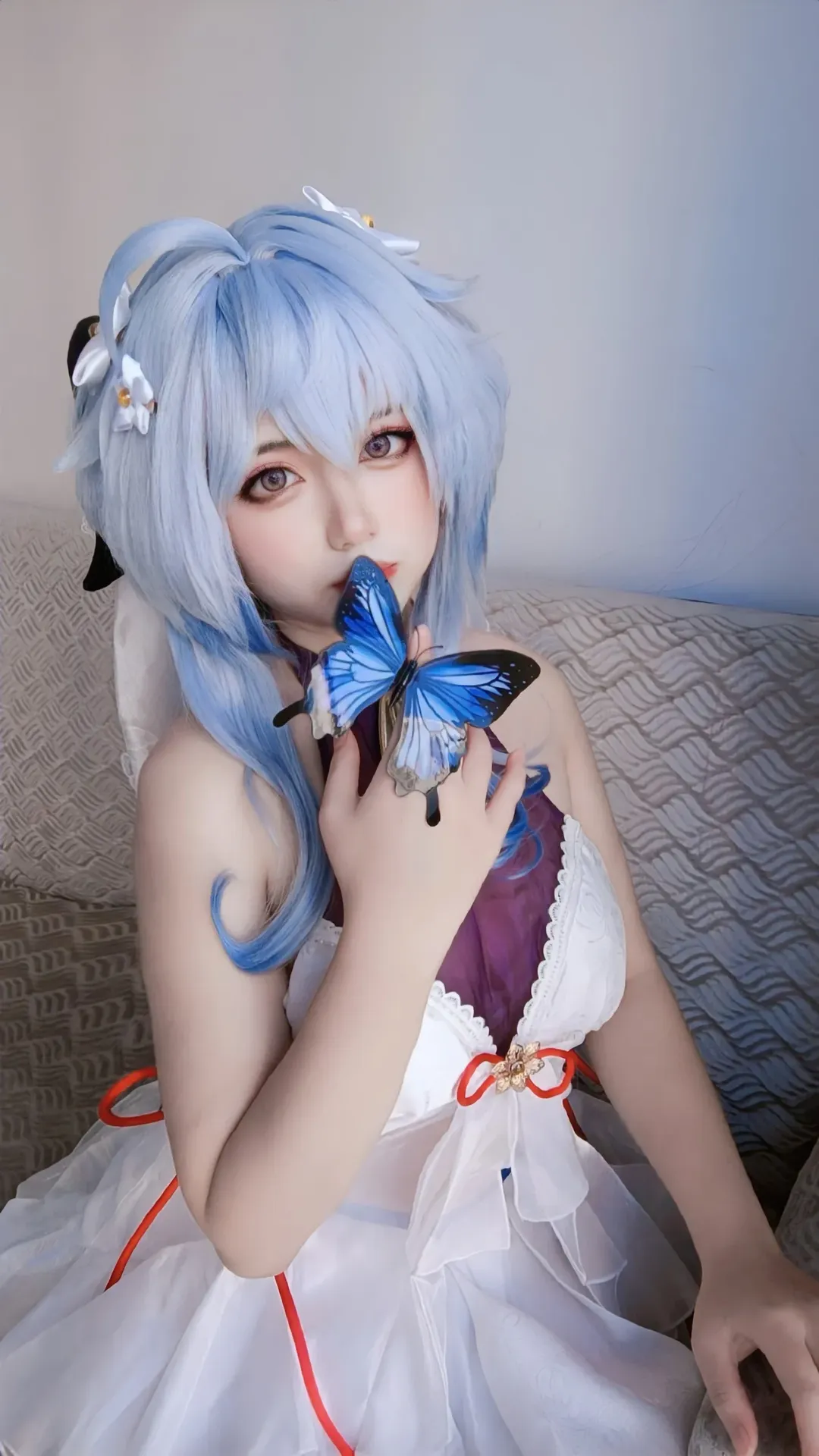 原神, 甘雨cos, 二次元少女, 蓝色系穿搭, cosplay日常 - 第2张