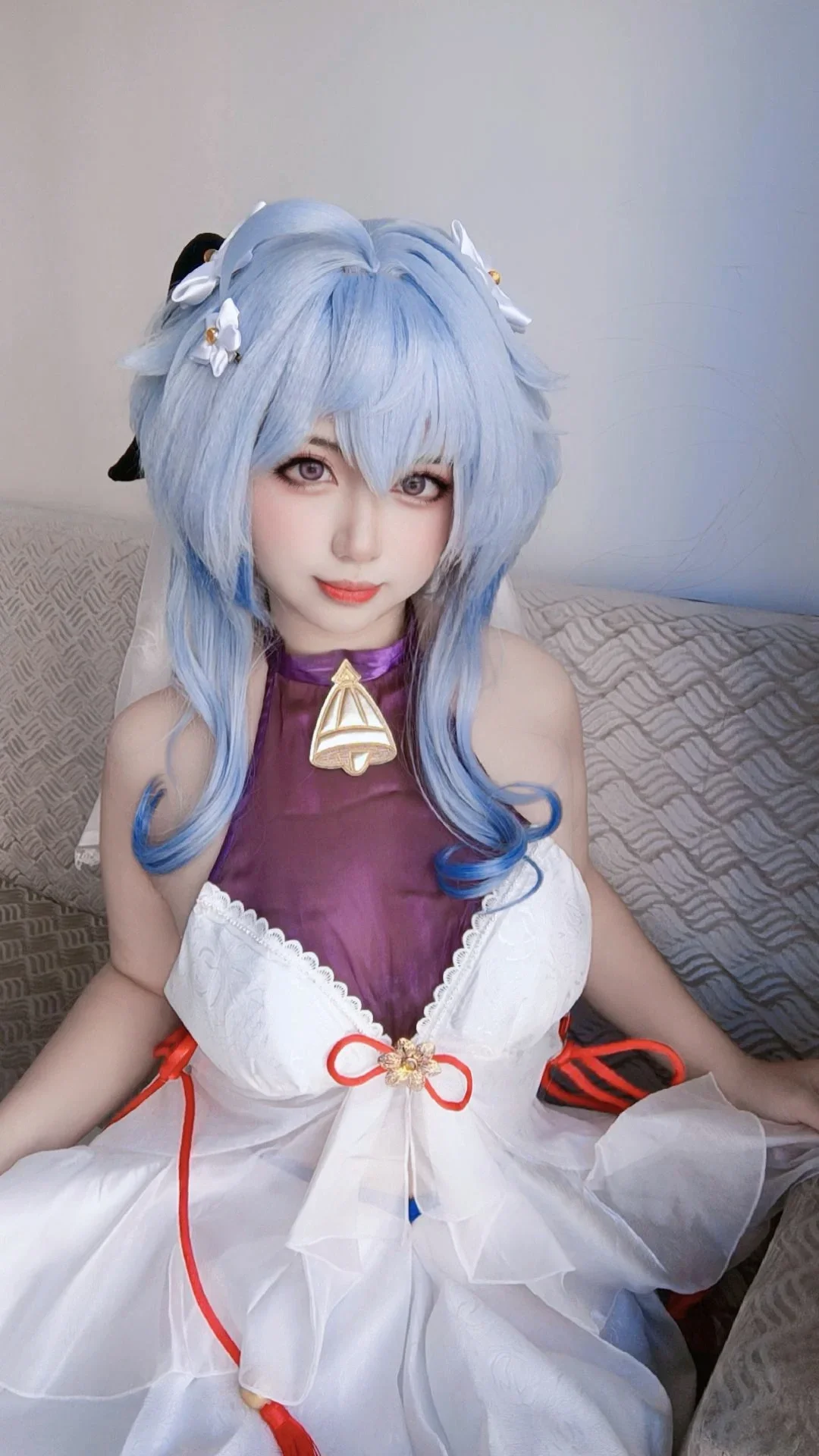原神, 甘雨cos, 二次元少女, 蓝色系穿搭, cosplay日常 - 第4张