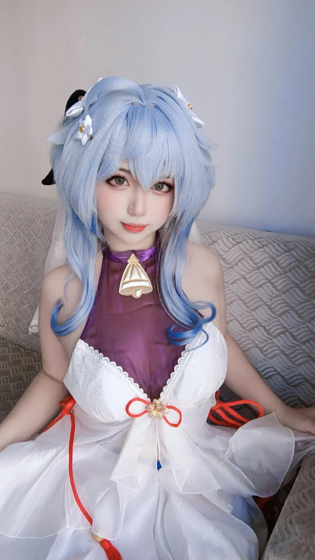 原神, 甘雨cos, 二次元少女, 蓝色系穿搭, cosplay日常 - 第7张