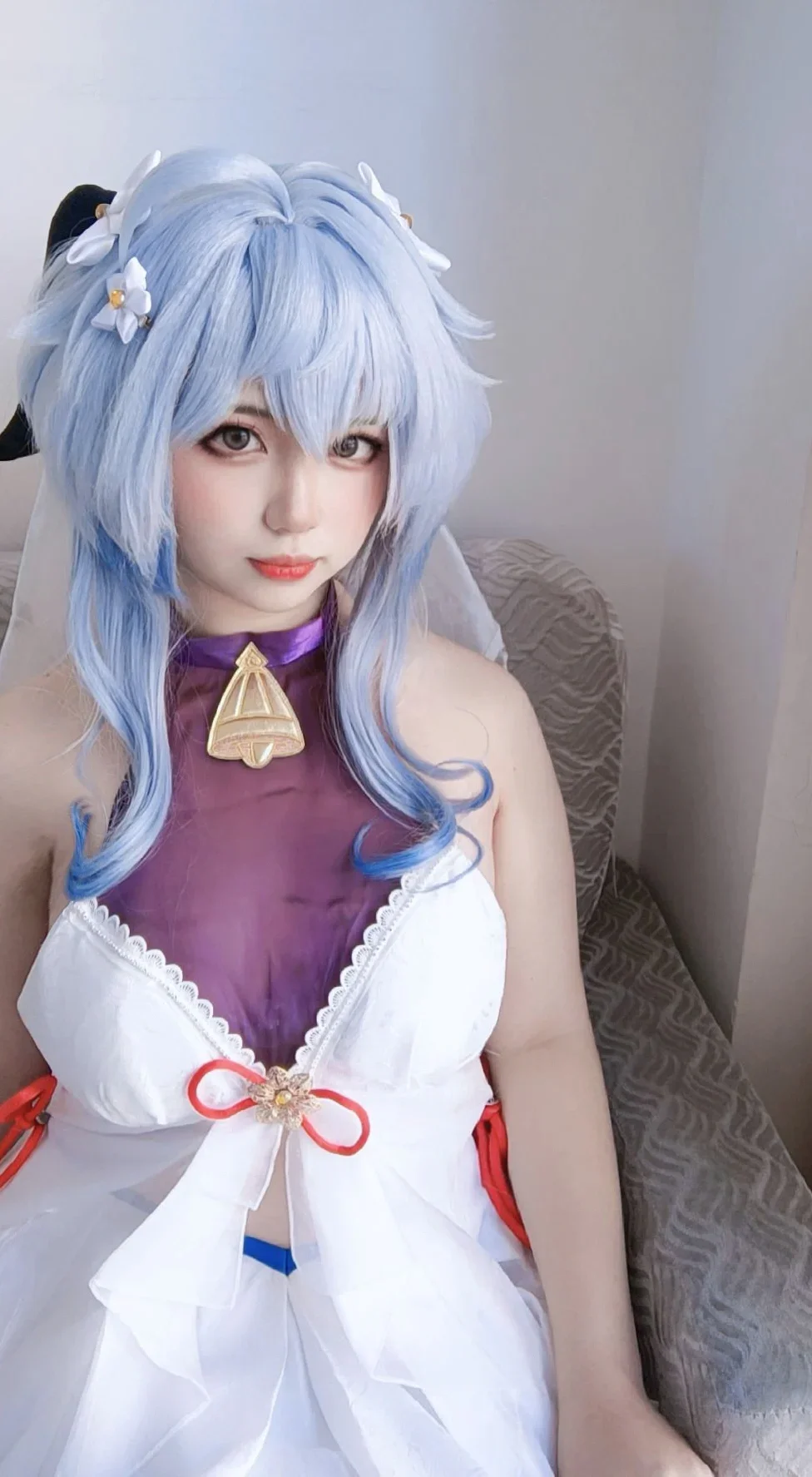 原神, 甘雨cos, 二次元少女, 蓝色系穿搭, cosplay日常 - 第9张