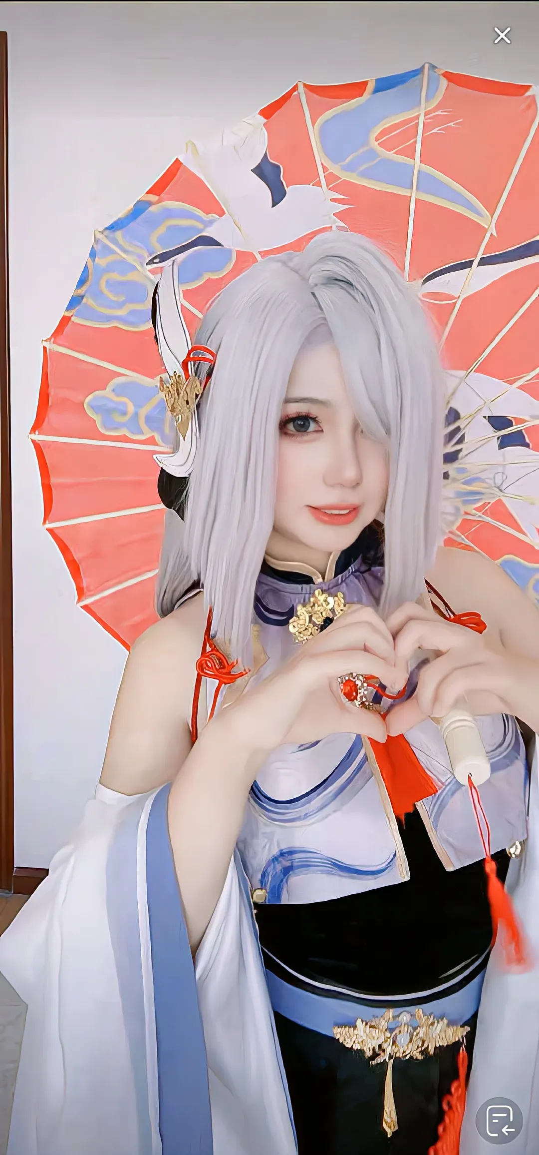 原神, 申鹤cos, 国风cosplay, 油纸伞道具, 小姨cos - 第3张