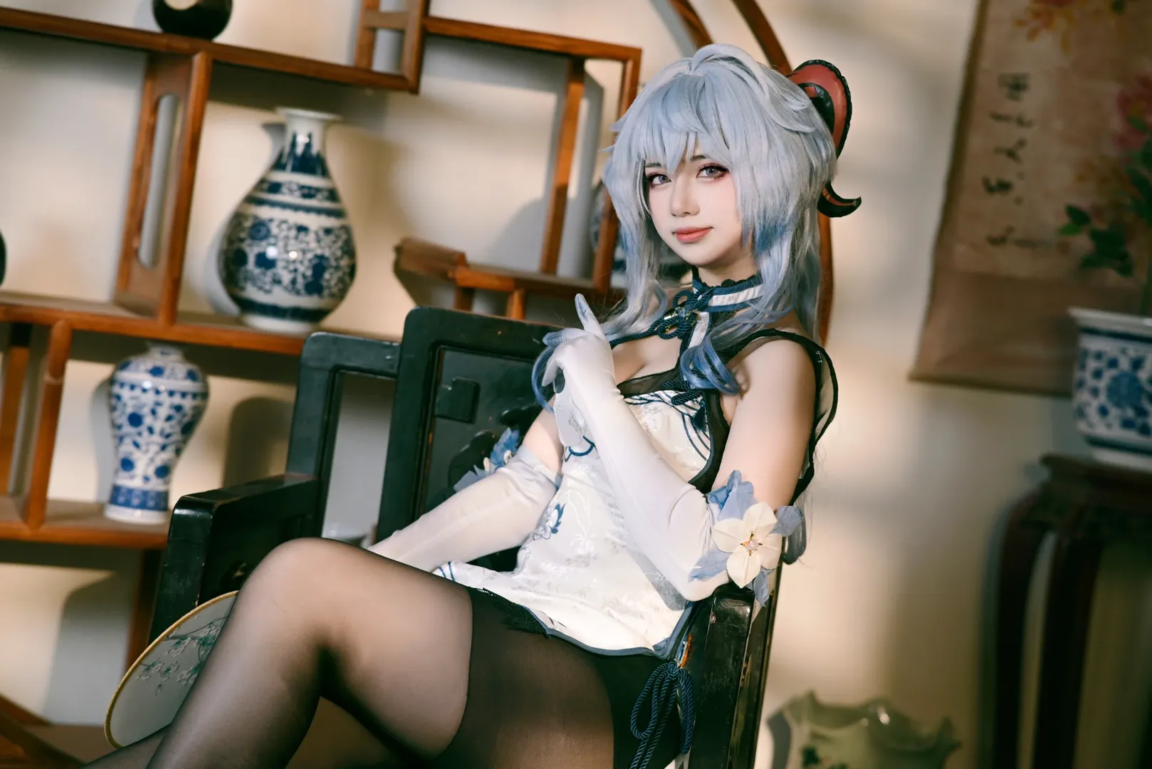 原神, 甘雨cos, 国风摄影, cosplay穿搭, 丝袜cos - 第2张