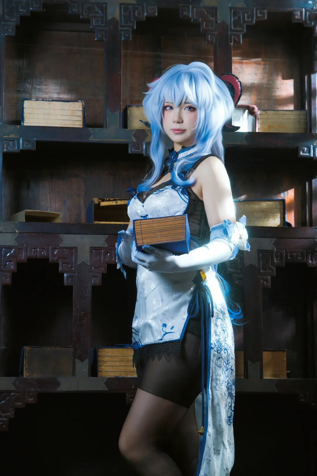 Genshin Impact, Ganyu Cosplay, cosplay, Anime-style photography, Black stockings - Image 1