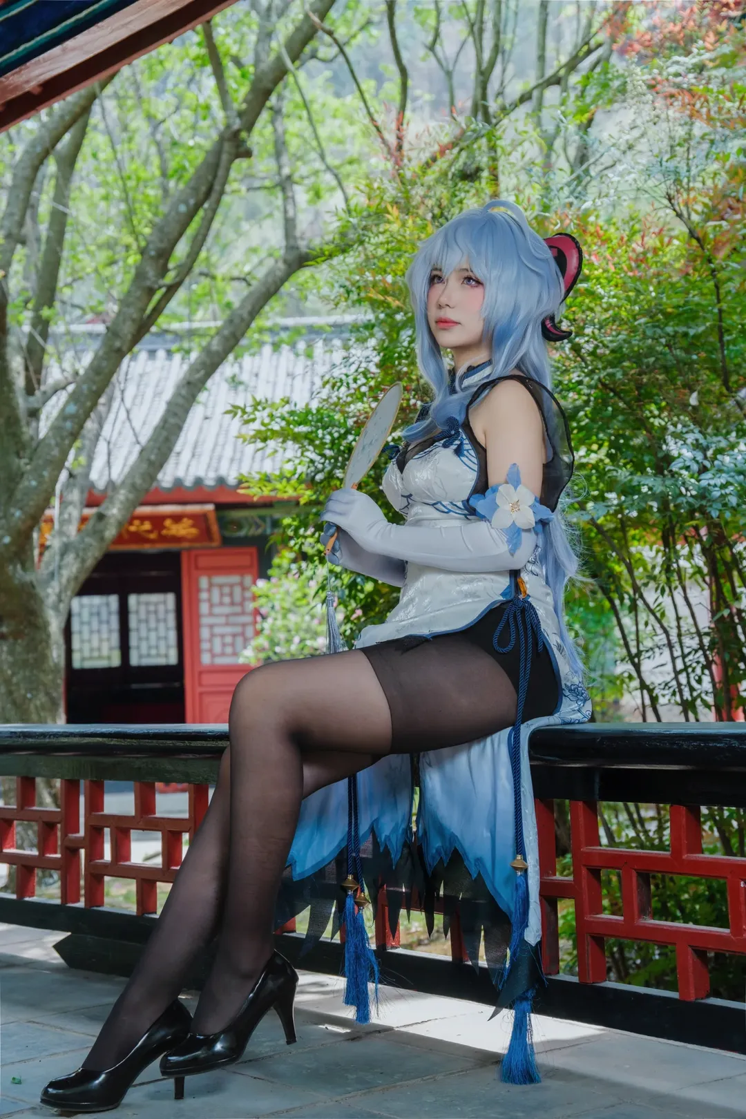 Genshin Impact, Ganyu Cosplay, cosplay, Anime-style photography, Black stockings - Image 2