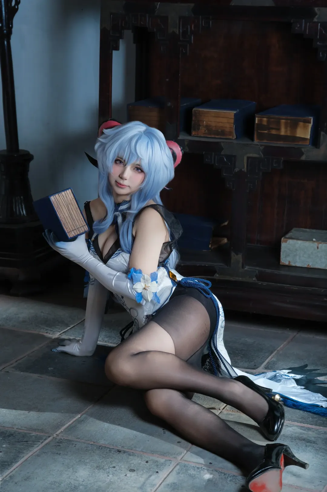 原神, 甘雨cos, cosplay, 二次元攝影, 黑絲