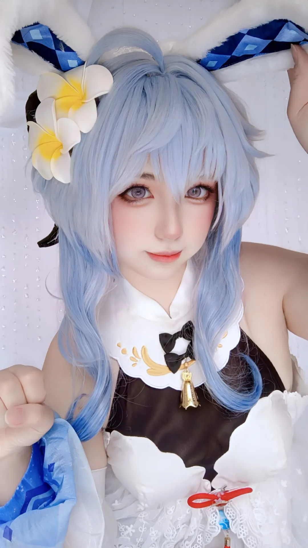 Genshin Impact, Ganyu Cosplay, Anime-style photography, Cosplay outfit, Kemonomimi girl
