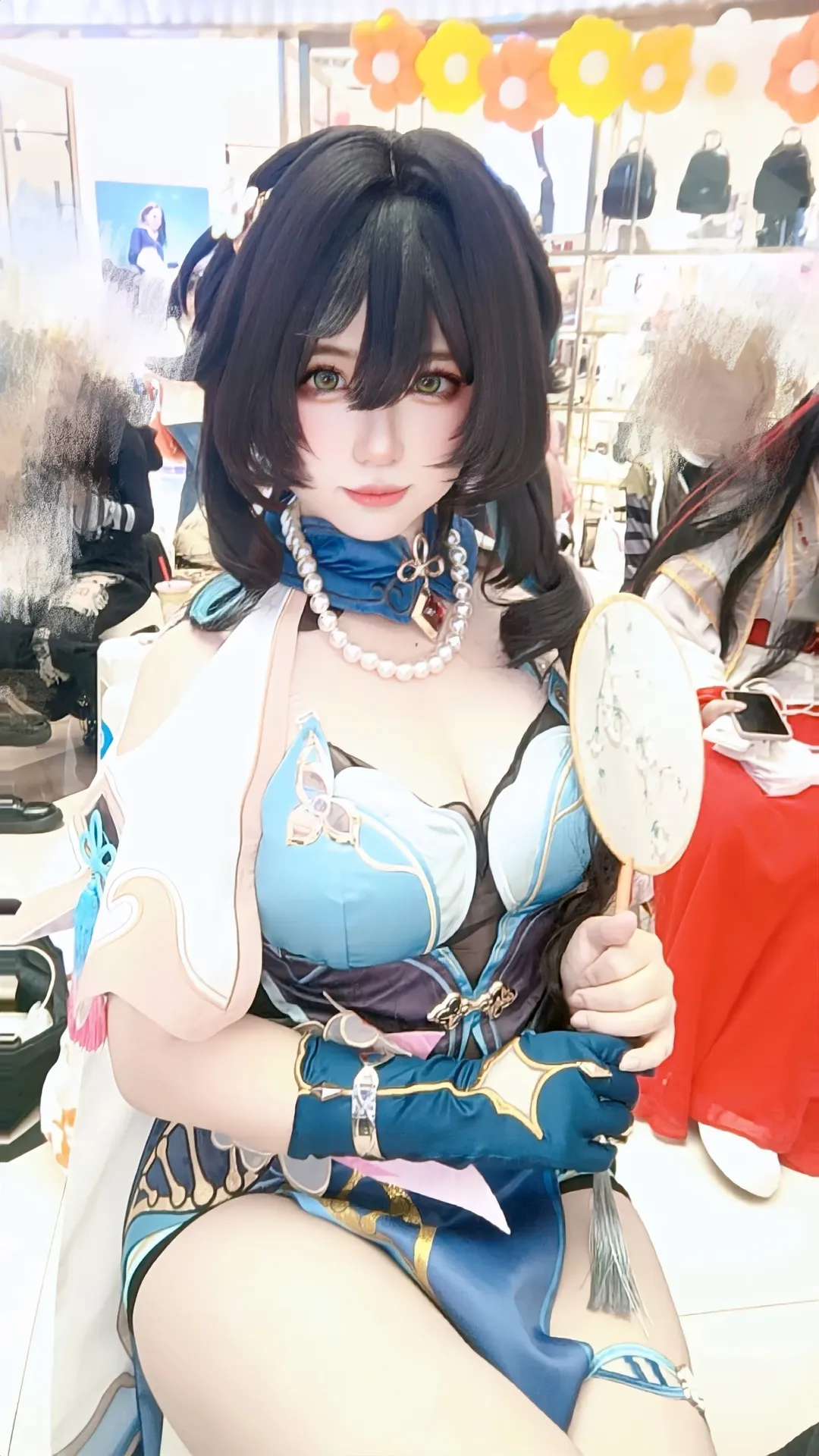 Honkai: Star Rail, Convention photos, Ruan Mei cosplay, Anime style selfie, Random musings