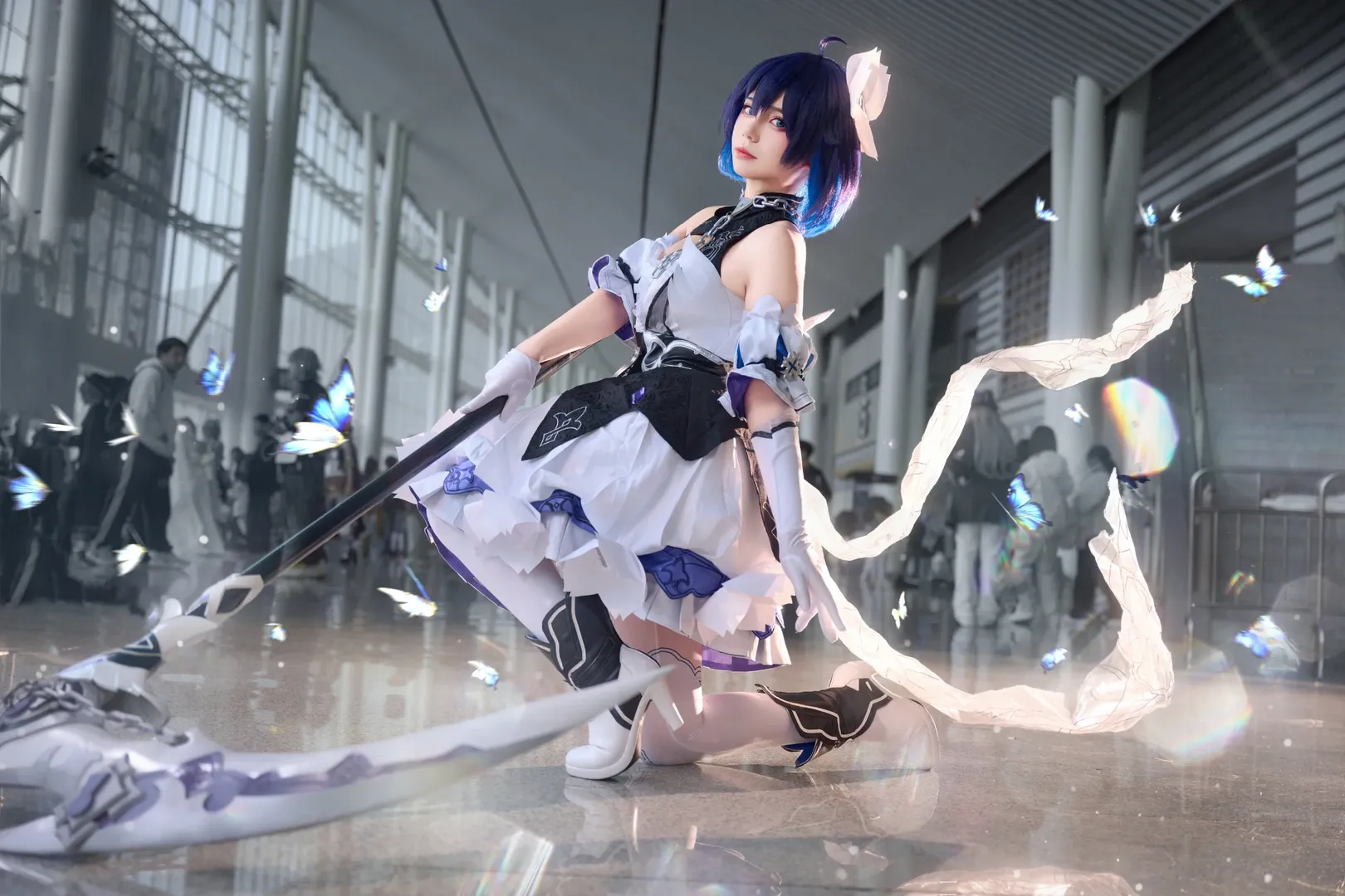 二次元摄影, 漫展, 希儿cos, 崩坏三, 白丝