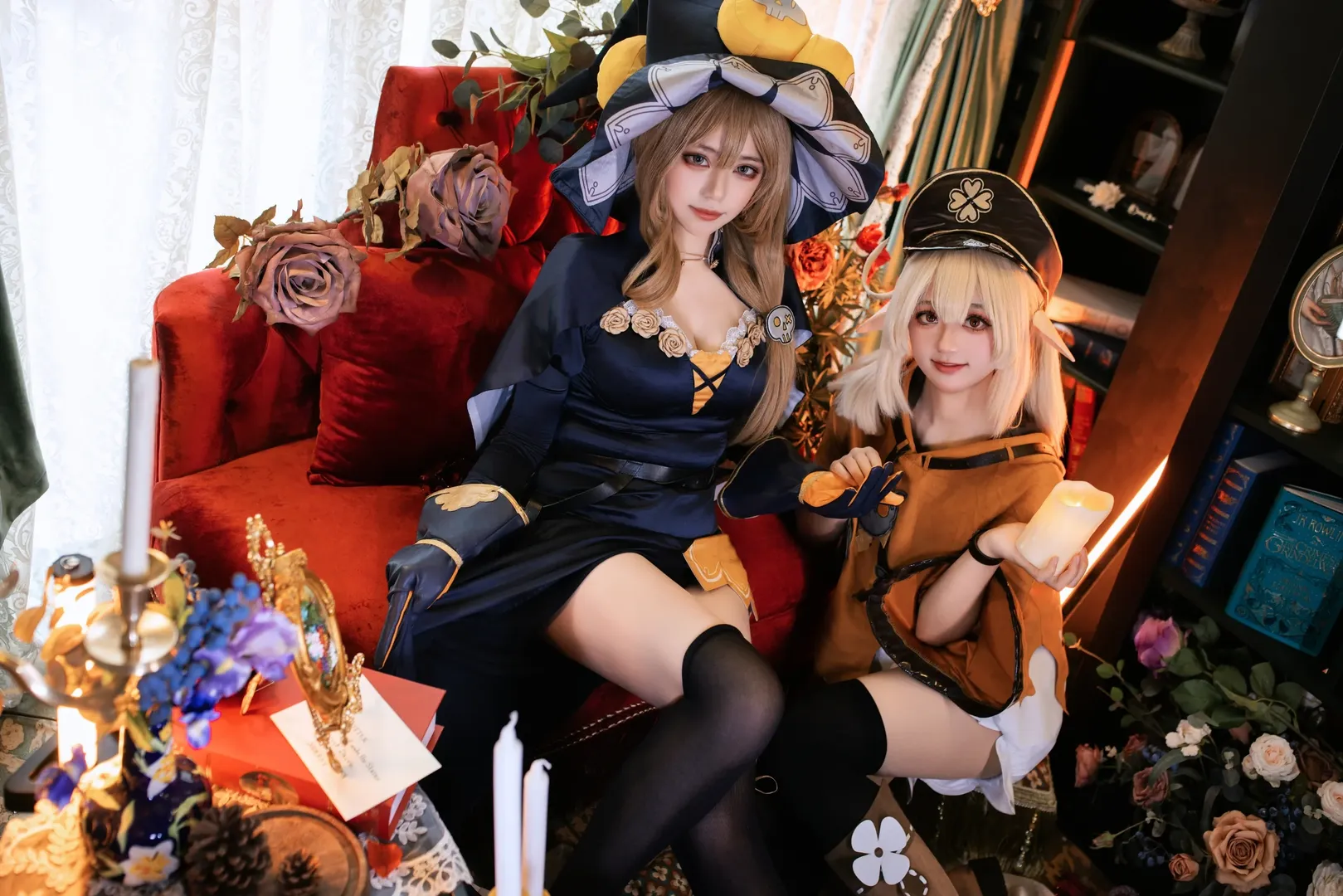 原神, クレー コスプレ, リサ コスプレ, 黒タイツ コーデ, ハロウィンコスプレ - 1枚目
