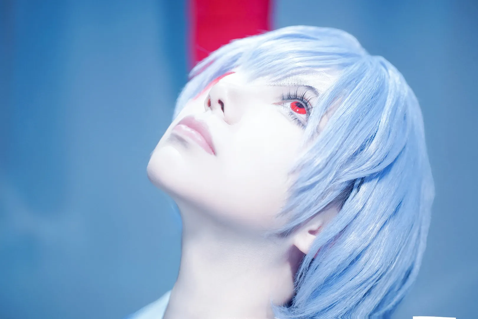 Anime cosplay, Rei Ayanami cosplay, Neon Genesis Evangelion, Neon Genesis Evangelion, Blue hair, red eyes