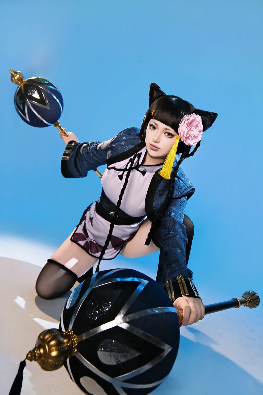 二次元, cosplay, 黑丝, 黑执事, 蓝猫cos - 第1张