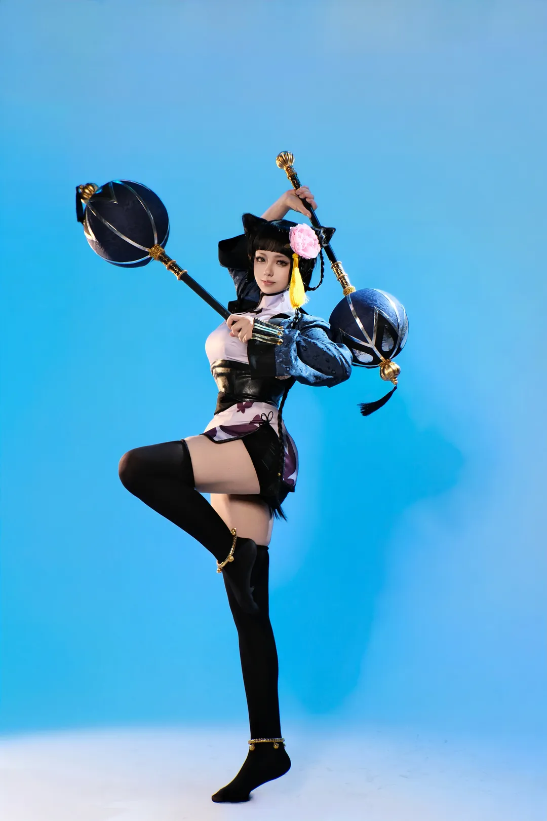 二次元, cosplay, 黑丝, 黑执事, 蓝猫cos