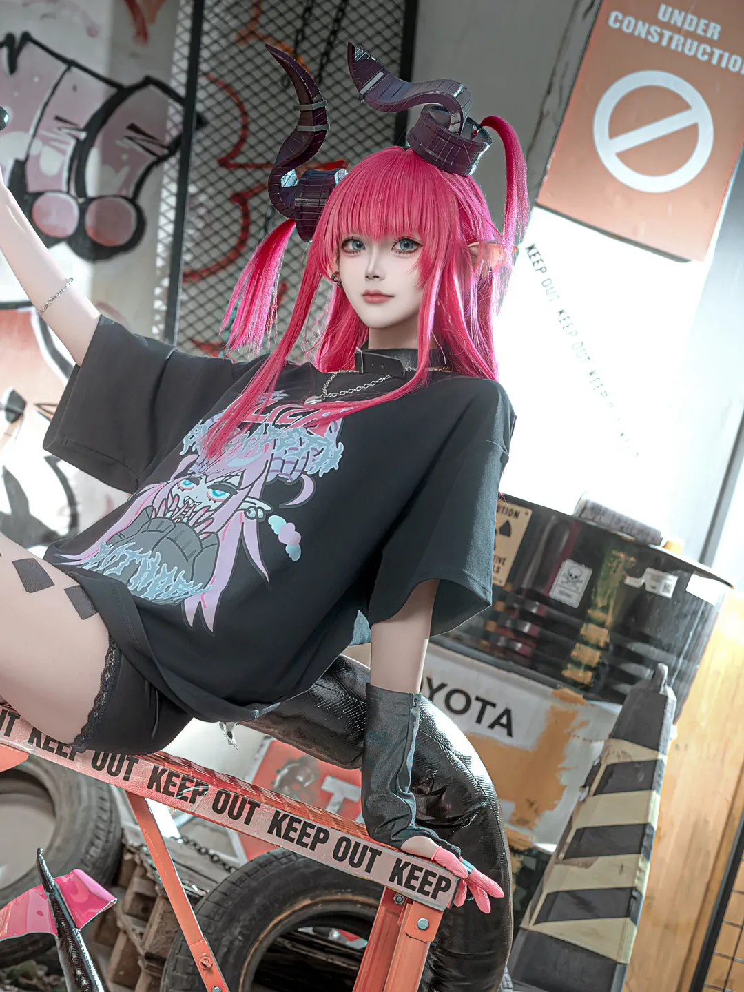 Fate/Grand Order, 黑丝穿搭, 工业风cos, 龙娘cosplay, 伊丽莎白cos - 第2张